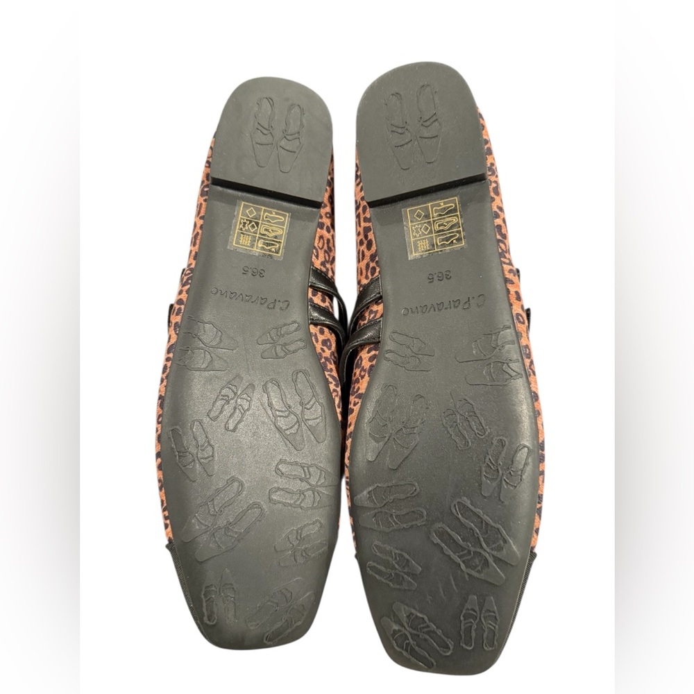 C. Paravano Two Tone Double Strap Mary Jane Flats - Picture 5 of 5